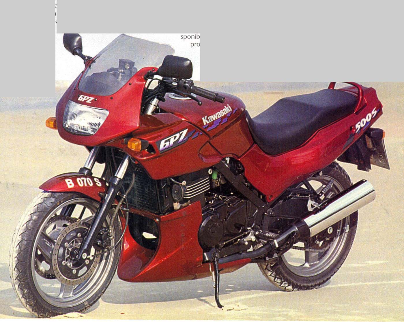 Kawasaki GPz 500S 500R Ninja (1994-95) technical specifications